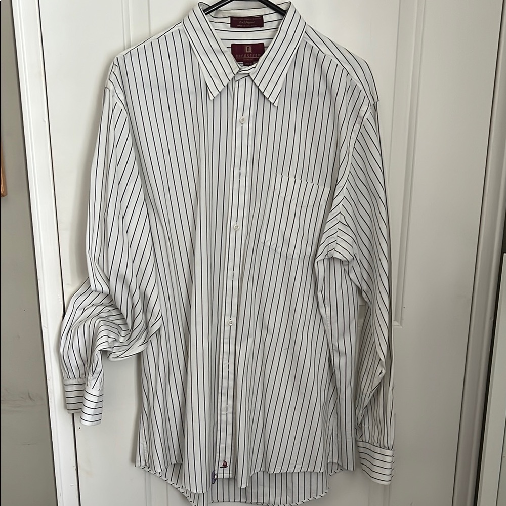 Men's White Striped Shirt